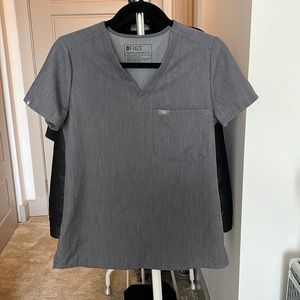Figs Catarina scrub top charcoal